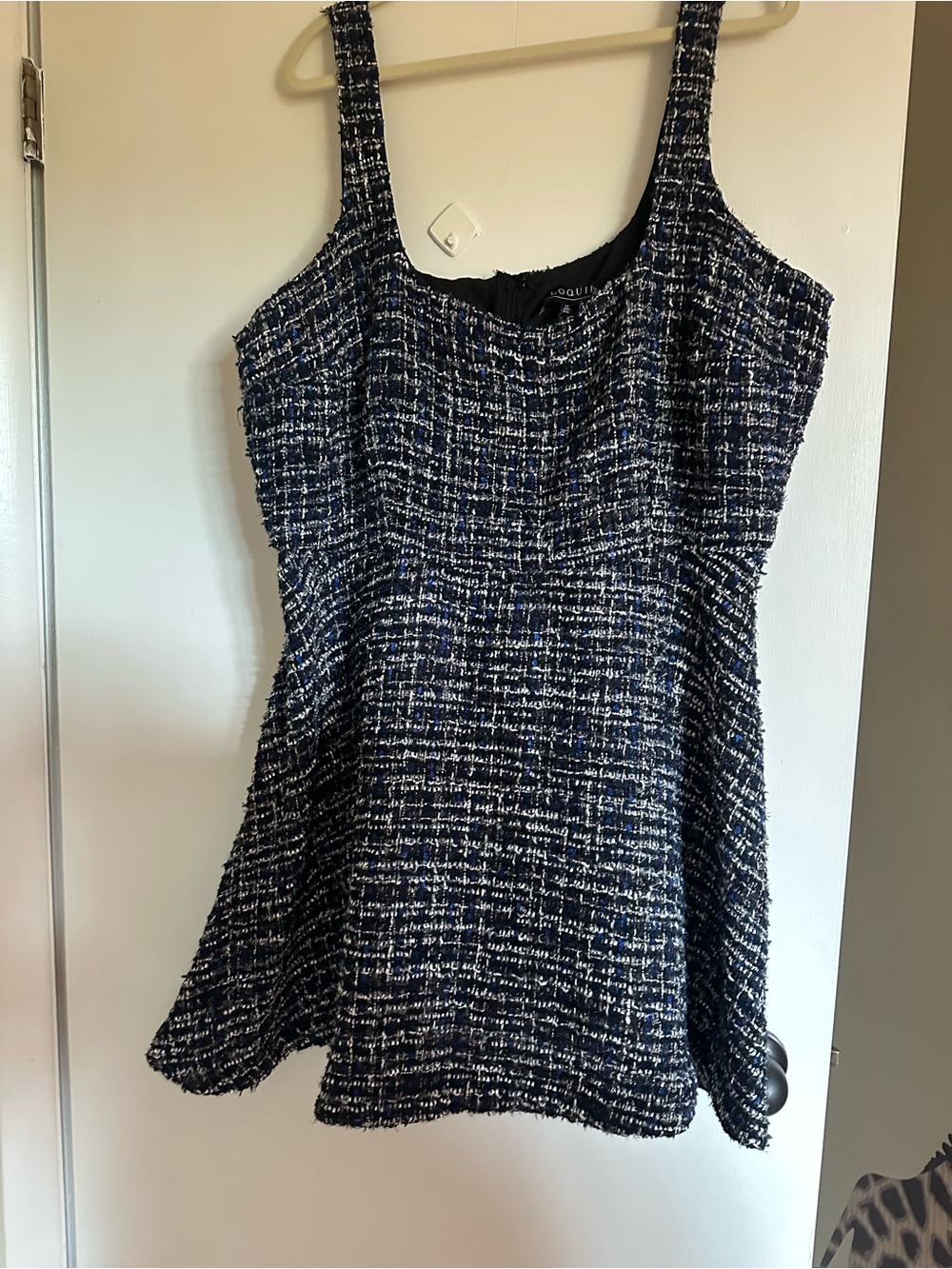 Sleeveless Navy Tweed dress